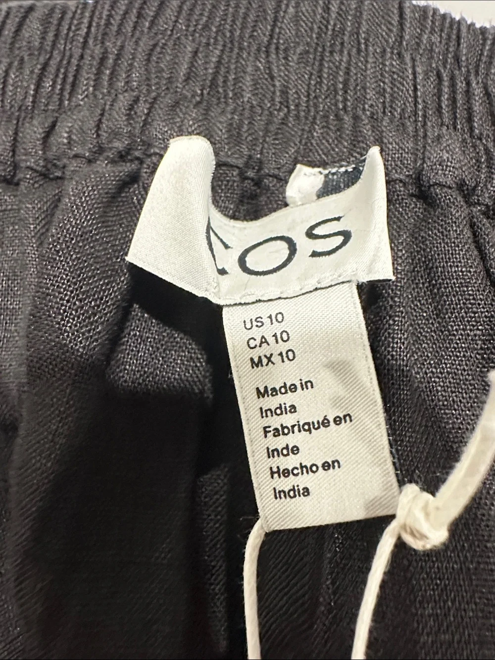 COS Black A-Line Linen Maxi Skirt size 10 NWT Lagenlook coastal classic